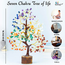 Load image into Gallery viewer, Chakra Tree, Crystal Tree for Positive Energy - Crystals & Healing Stones - Feng Shui Seven Chakra Tree of Life Decor - Home Decorations for Living Room, 7 Chakra Tree, 200 Beads, 8-10"