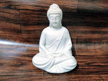 Load image into Gallery viewer, Pack 1 Meditation Buddha White Premium Rare Handcrafted Polymarble Meditation/Dhyan White Buddha Statue Lord Figurine/Idol,Medium
