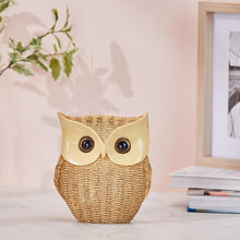 Load image into Gallery viewer, amazon basics Modern Classy Happy Owl Resin Art Figurine | Beautiful Home Decor (Brown)