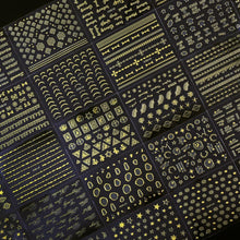 Load image into Gallery viewer, Hyzone Gold Nail Stickers for Nail Art- 30 Sheets Different Designs 3D Self Adhesive Nails Decals Gold Nails Decoration Stickers Manicure Stick On Sticker for Women Wedding, Party, Concerts