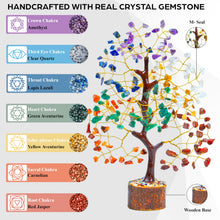 Load image into Gallery viewer, Chakra Tree, Crystal Tree for Positive Energy - Crystals & Healing Stones - Feng Shui Seven Chakra Tree of Life Decor - Home Decorations for Living Room, 7 Chakra Tree, 200 Beads, 8-10"