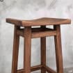 Load image into Gallery viewer, Wooden Asian style stool Comfortable Bar Seating Rectangular Stool Wooden Furniture Contemporary Elevated Seating Solution Stylish Wood Stool