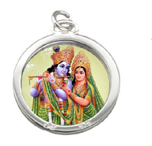 Load image into Gallery viewer, Locket With Photo, Locket With Laxmi Ji Photo, Locket with Radhe Photo, Locket with Shiva Photo, Locket With Premanand Maharaj Photo, Locket with God Goddess Photo, Locket With Radha Name, Custom Silver or Golden Locket