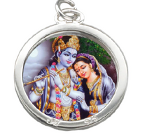 Load image into Gallery viewer, Locket With Photo, Locket With Laxmi Ji Photo, Locket with Radhe Photo, Locket with Shiva Photo, Locket With Premanand Maharaj Photo, Locket with God Goddess Photo, Locket With Radha Name, Custom Silver or Golden Locket