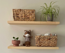 Load image into Gallery viewer, Modern Wood Floating Shelf, Custom Size Floating Shelf with Bracket, Wall Mounted Floating Shelf for Kitchen Bathroom