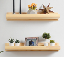 Load image into Gallery viewer, Modern Floating Picture Ledge Shelf | Wooden Photo Ledge Floating Shelf | Nursery Photo Shelf Bookshelf
