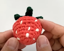 Load image into Gallery viewer, Crochet Strawberry making Kit with Video Instructions and DIY material