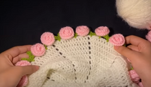 Load image into Gallery viewer, Crochet Rose Bouquet Blanket making Kit with Video Instructions and DIY material
