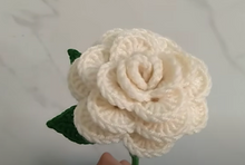 Load image into Gallery viewer, Crochet Rose making Kit with Video Instructions and DIY material