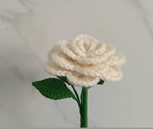 Load image into Gallery viewer, Crochet Rose making Kit with Video Instructions and DIY material