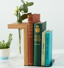 Load image into Gallery viewer, Premium Wooden Bookend / Bookworm Gift / Academic Gifts / Book Lover Gift / Graduation Present / Bookends / Reading Gift Book Holder