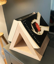 Load image into Gallery viewer, Handmade Solid Wood Book Stand with Bookmark, Minimalist Design