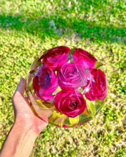 Load image into Gallery viewer, Resin Flower Rose Dome shape, half Circle resin flower preserved dome ,Wedding Floral Preservation | Flower Preservation | Bridal Bouquet Preservation | Resin Floral Tray | Bridal Gift | Wedding Gift for Bride