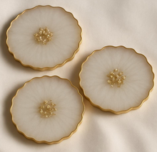 Load image into Gallery viewer, Resin Coasters , Handmade Resin Coasters, River Coasters, Flower Coasters, Resin Tea Coasters, Flower Preserved Coasters - Set of 2 Coasters