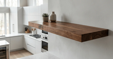Load image into Gallery viewer, Wooden Floating Shelves, Custom Wood Shelves, Rustic Shelves, Bathroom Shelves with Bracket, Long Book Shelves,Kitchen Shelves