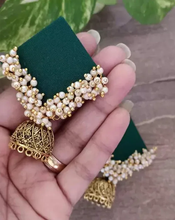 Load image into Gallery viewer, Bhavya's Earring making Kits, DIY Earring making, Fabric Earring Making Kit, Beaded Earring Making Kit