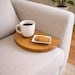 Load image into Gallery viewer, natural Wood , Handmade Wooden Sofa Tray | Clampable Couch Arm Tray | Modern Design, Organizer, Brown