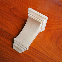 Load image into Gallery viewer, Simple Curved Contemporary Wood Carved Bracket Corbel Pair of 2 - 10 inch