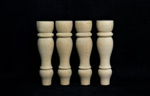 Load image into Gallery viewer, Handmade natural Wood Set of 4 Unfinished Wooden Legs For Sofa Replacement legs