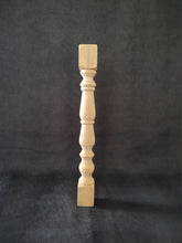 Load image into Gallery viewer, Handmade Wooden Farmhouse Table Leg, Rustic Furniture Leg, Wood Bed Feet, Sofa Leg Wood, Coffee Table Leg, Wooden Leg, Wood Turned Feet, Hand Carved Leg