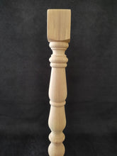 Load image into Gallery viewer, Handmade Wooden Farmhouse Table Leg, Rustic Furniture Leg, Wood Bed Feet, Sofa Leg Wood, Coffee Table Leg, Wooden Leg, Wood Turned Feet, Hand Carved Leg