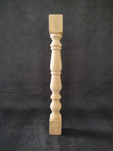 Load image into Gallery viewer, Handmade Wooden Farmhouse Table Leg, Rustic Furniture Leg, Wood Bed Feet, Sofa Leg Wood, Coffee Table Leg, Wooden Leg, Wood Turned Feet, Hand Carved Leg