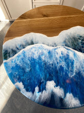 Load image into Gallery viewer, Custom Round Epoxy Table, Coastal Coffee Table, Large Dining Table, Round Kitchen Table, Small Side Table, Beach Style Furniture, New Home