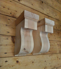 Load image into Gallery viewer, Large, Traditional style corbels , Simple Design , Handmade Pure Wood - Pack of 2