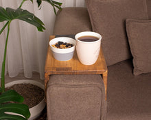 Load image into Gallery viewer, Premium Wooden Handmade Modern Wood Armrest Table, Simple and Functional Couch Tray, Sofa Arm Tray Table, Custom Wood Sofa Arm Table