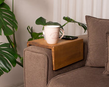Load image into Gallery viewer, Premium Wooden Handmade Modern Wood Armrest Table, Simple and Functional Couch Tray, Sofa Arm Tray Table, Custom Wood Sofa Arm Table