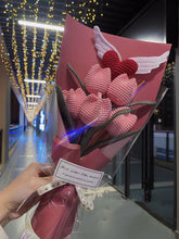 Load image into Gallery viewer, Crochet Tulips|Crochet Flowers|Handmade crochet flowers Crochet Flower Bouquet for Mother|Mother's Day Gift|Festival Decorative Special Gift