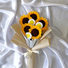 Load image into Gallery viewer, Crochet Sunflower Bouquet Gift For Her Crochet Flower Bouquet Gift For Her Knitted Sunflower Gift Knitted Flower Bouquet Graduation Gift