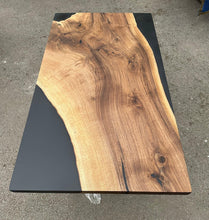 Load image into Gallery viewer, Resin and Wood Black Epoxy resin table
