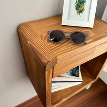 Load image into Gallery viewer, Modern Handmade Wood Floating Nightstand with Drawer, Wall Mounted Solid wood designer Night Stand