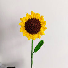 Load image into Gallery viewer, Sunflower Artificial Bouquet Of Sunflowers Bunch Of Crocheted Sunflowers Long Stem Sunflower Gift For Her Bouquet For Mothers Day Bouquets