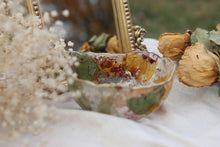 Load image into Gallery viewer, Custom Floral Resin Bowl: Wedding & Memorial Flower Preservation, Real flower and leaves preserved in resin bowl