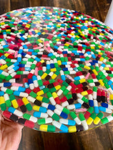 Load image into Gallery viewer, Unique Table With Pills Preserved in Resin , home decor, coffee table, side table happy pills Resin top table top