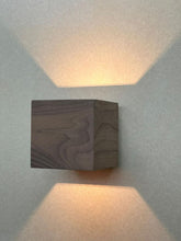 Load image into Gallery viewer, Handmade Wood Sconce: Modern Cube Lamp, Wooden Wall mount lamp, Wooden Lamp