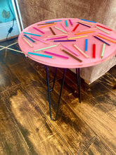 Load image into Gallery viewer, Resin Table with Pencils preserved for Memories, Gift For Kids , Premium Resin Table Home Decor