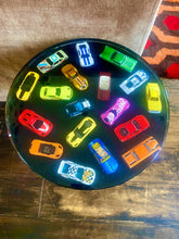 Load image into Gallery viewer, Hot Wheels Resin Coffee Table: Upcycled Toy Car Decor, Kids Cars Preserved in Table Form