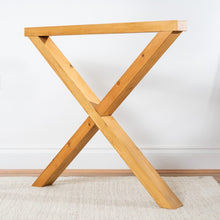 Load image into Gallery viewer, Solid Wood X Table Legs | handmade X Shape Wooden Table legs (Pair)