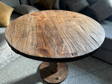 Load image into Gallery viewer, Round Wood Coffee Table Rustic ,Reclaimed Table Round ,Furniture and Decor, Coffee Table , Rustic Farmhouse Table Coffee