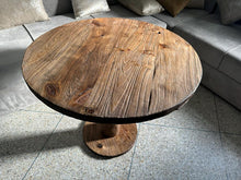 Load image into Gallery viewer, Round Wood Coffee Table Rustic ,Reclaimed Table Round ,Furniture and Decor, Coffee Table , Rustic Farmhouse Table Coffee