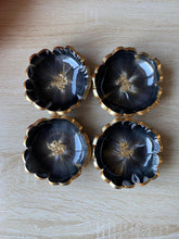 Load image into Gallery viewer, Floral Resin Trinket Bowl, Small Jewelry Dish, Home Decor Gift , Resin Bowl - Pack of 4