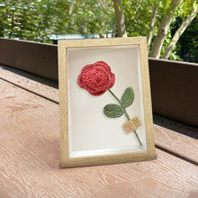 Load image into Gallery viewer, Mother's Day Crochet Flower in Frame, Mom Flower Shadow Box, Mom's Rose Frame Box, Birthday Gift Box for Mom Grandma Nana, Gifts for teacher