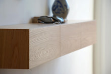 Load image into Gallery viewer, Wooden Floating shelf with 3 drawers, Solid wood Shelf with 3 Drawers (Customizable)
