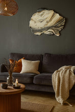 Load image into Gallery viewer, Epoxy Resin Wall Clock – Large Handmade Wall Clock with Gold and Grey Marble Design, Modern Geode Statement Decor - 14 Inch