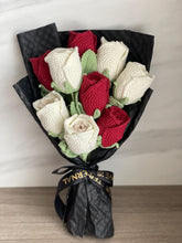 Load image into Gallery viewer, Crochet flower bouquet, Crochet Rose Gift, Crochet Flower, Crochet Bouquet Gift, Crochet Flower Desk Decor, Gift for Mom, Her, Friend