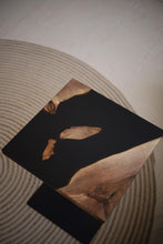 Load image into Gallery viewer, Black coffee table, square epoxy side table, living room decor, natural wood table, small resin end table, wood sofa table, gift for home