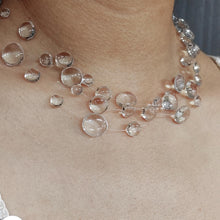 Load image into Gallery viewer, Dew Drop Necklace, Transparent Invisible Water Drop Necklace, Handmade Resin Jewelry, Minimalist Drops Necklace, Elegant Gift for Women